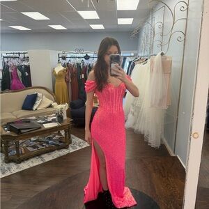 Johnathan Kayne Vibrant Pink Prom Dress